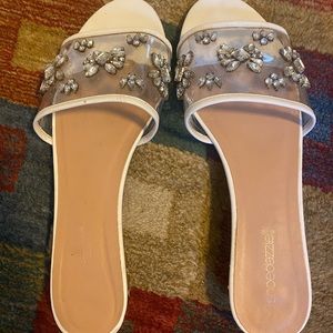 Clear shoe dazzle flats